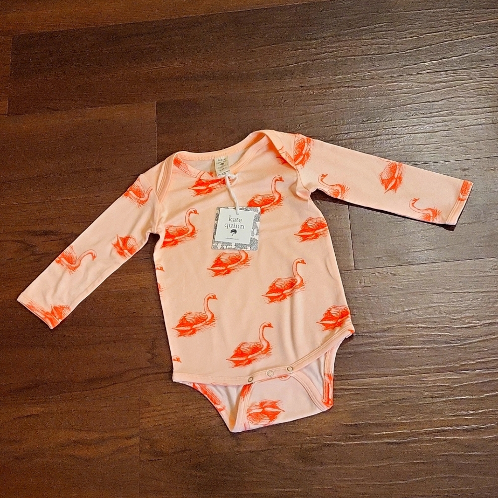 kate quinn, bamboo, swan body suite, 12-18 months.